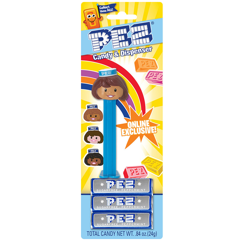 PEZ Classic Presenter Girl Peppermint (Medium Skin Tone/Brown Hair) PEZ Exclusive