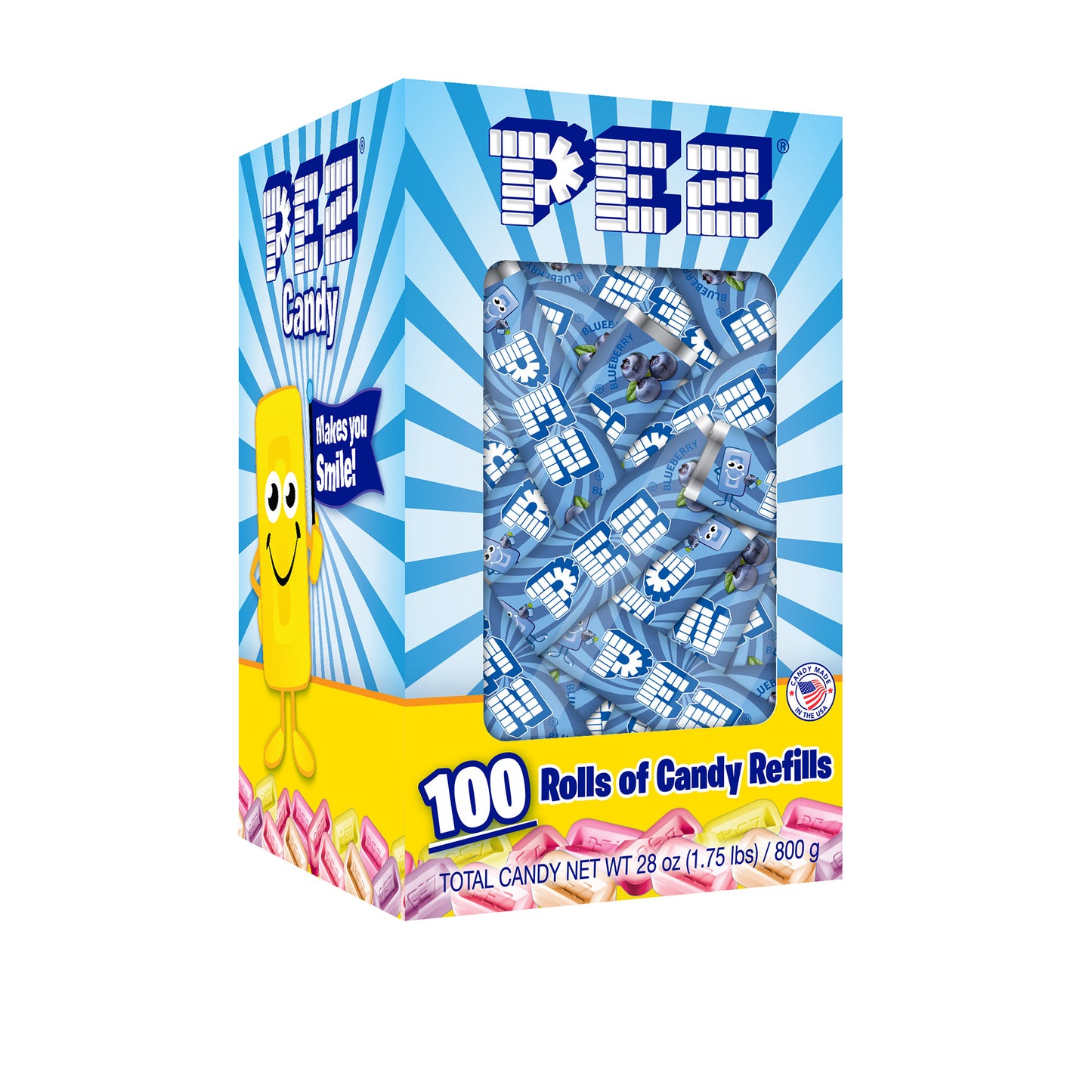 Blueberry PEZ Candy Refills Bulk Box - 100 rolls