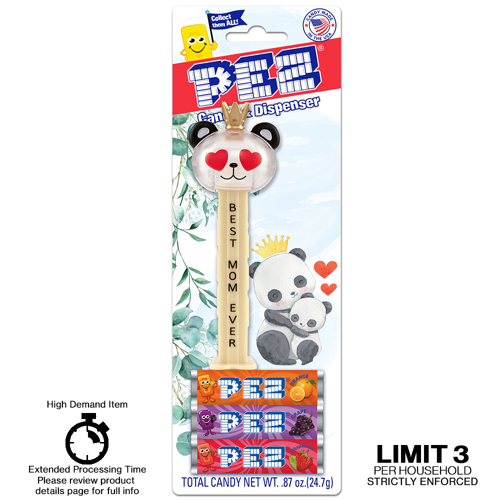 Crystal Panda Bear - Best Mom Ever (PEZ.com exclusive) Limit 3 per household strictly enforced