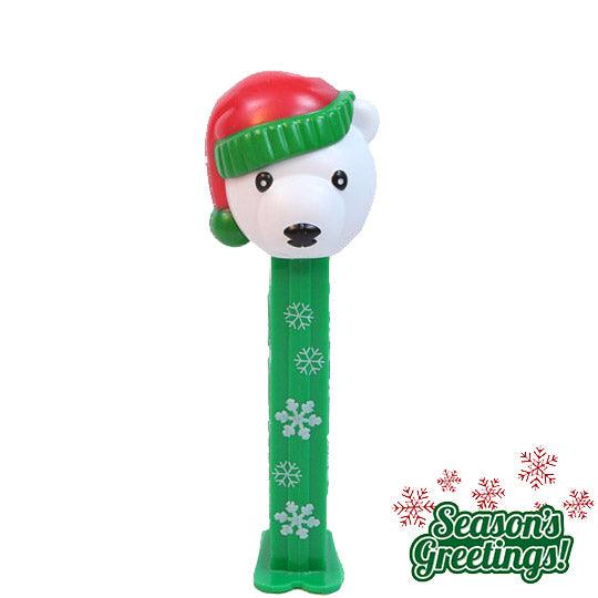 Polar Bear w/Santa hat and Snowflake Stem