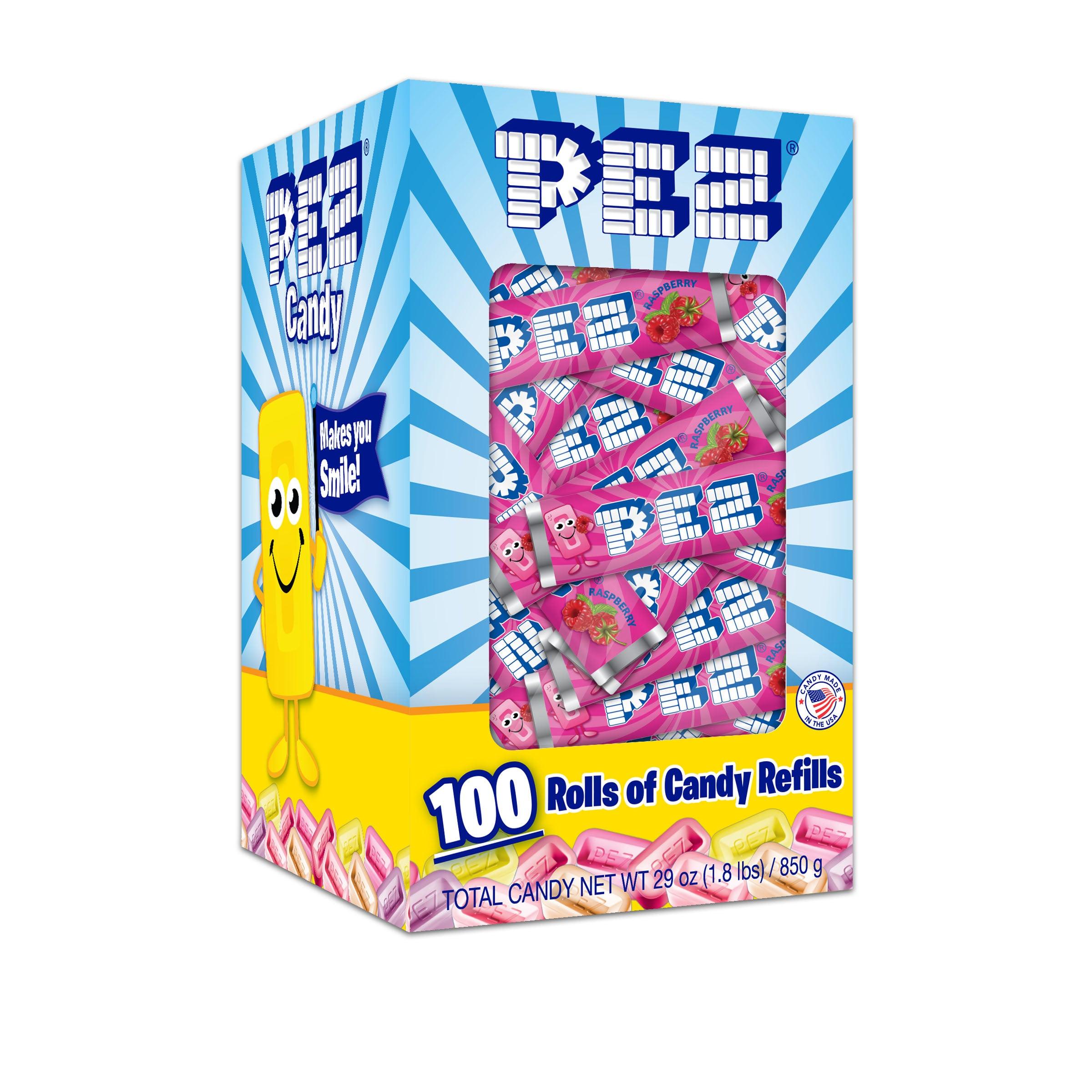 Raspberry PEZ Candy Refills Bulk Box - 100 rolls