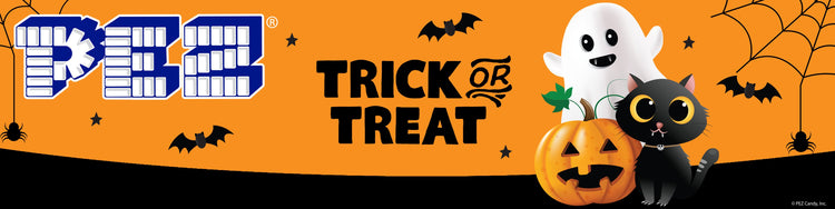 Halloween Party Ideas, Halloween PEZ Collections, Trick or Treat PEZ, PEZ Halloween Banner, PEZ Ghost Dispenser, PEZ Pumpkin Dispenser, PEZ Vampire Dispenser, PEZ Witch Dispenser, PEZ Bat Dispenser, PEZ Candy Refills, PEZ Candy Bulk