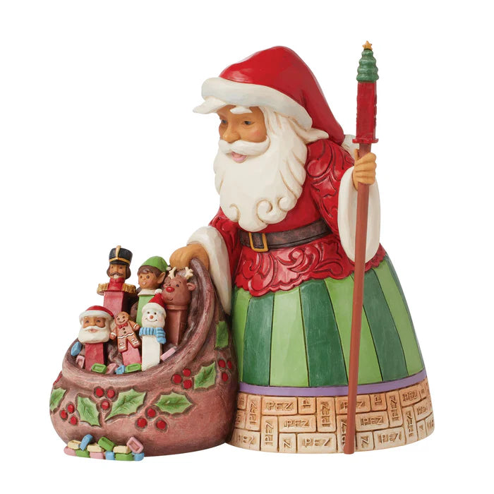 Santa with PEZ Toy Bag Figurine by Jim Shore