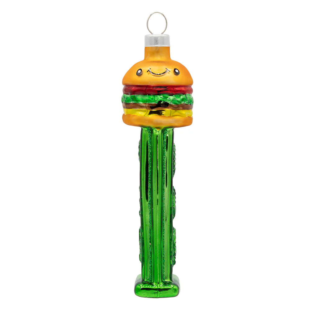 Kat + Annie Burger PEZ Christmas Ornament