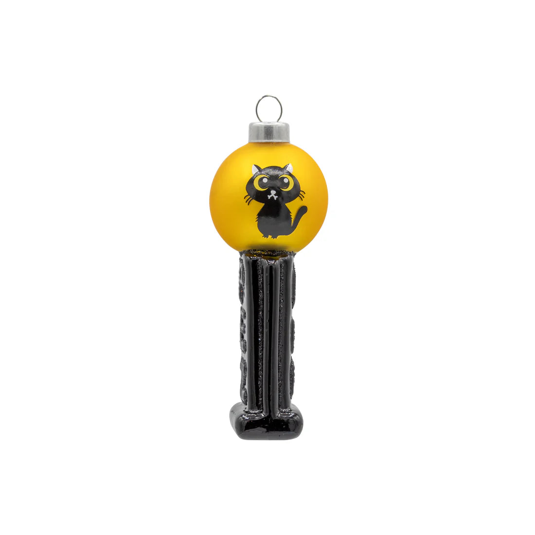 Kat + Annie Mini Black Cat PEZ Christmas Ornament