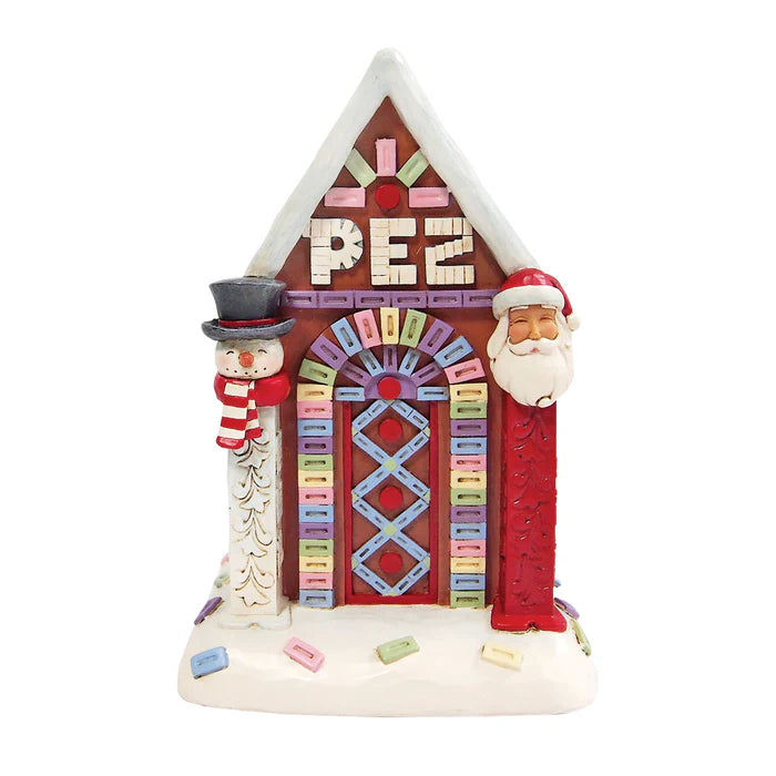 PEZ House with Santa & Snowman Figurine by Jim Shore