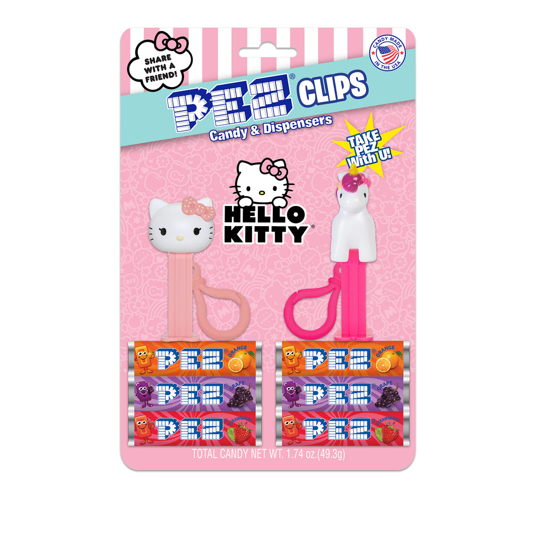 Hello Kitty PEZ Clips (Mini Hello Kitty & Mini Hello Kitty Unicorn)