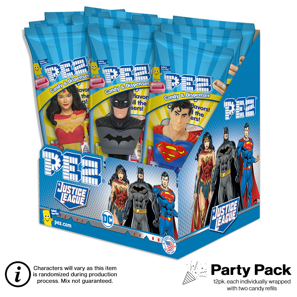 Justice League PEZ Party Pack (12 pack - each Individually wrapped)