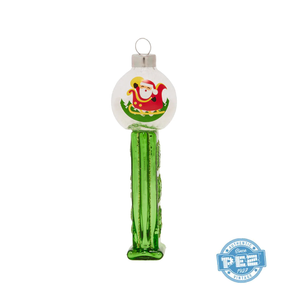 Kat + Annie Snowglobe Santa Sleigh PEZ Christmas Ornament