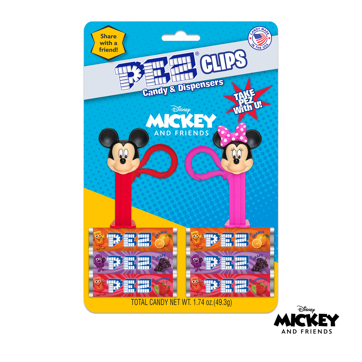 Disney Mickey and Friends PEZ Clips