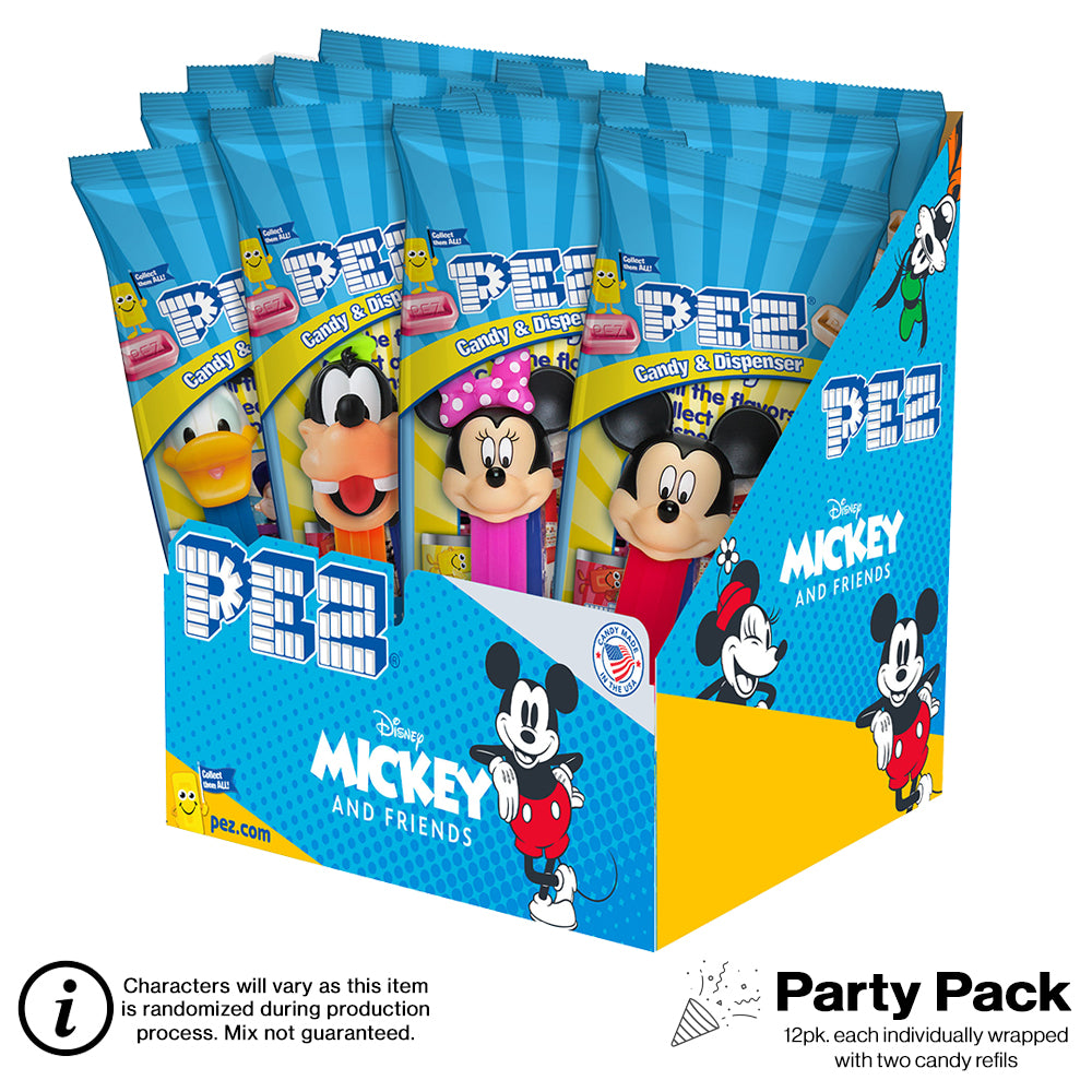 Disney Mickey & Friends PEZ Party Pack (12 pack - each Individually wrapped)