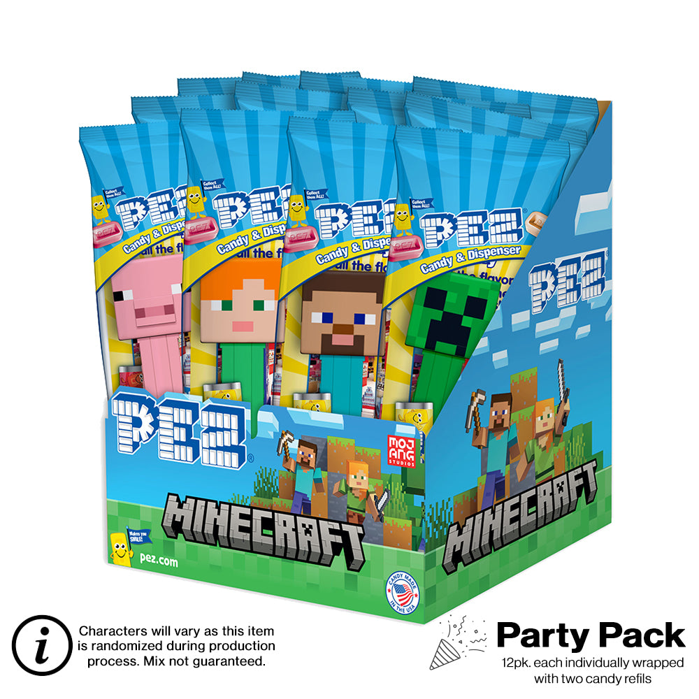 Minecraft PEZ Party Pack (12 pack - each individually wrapped)