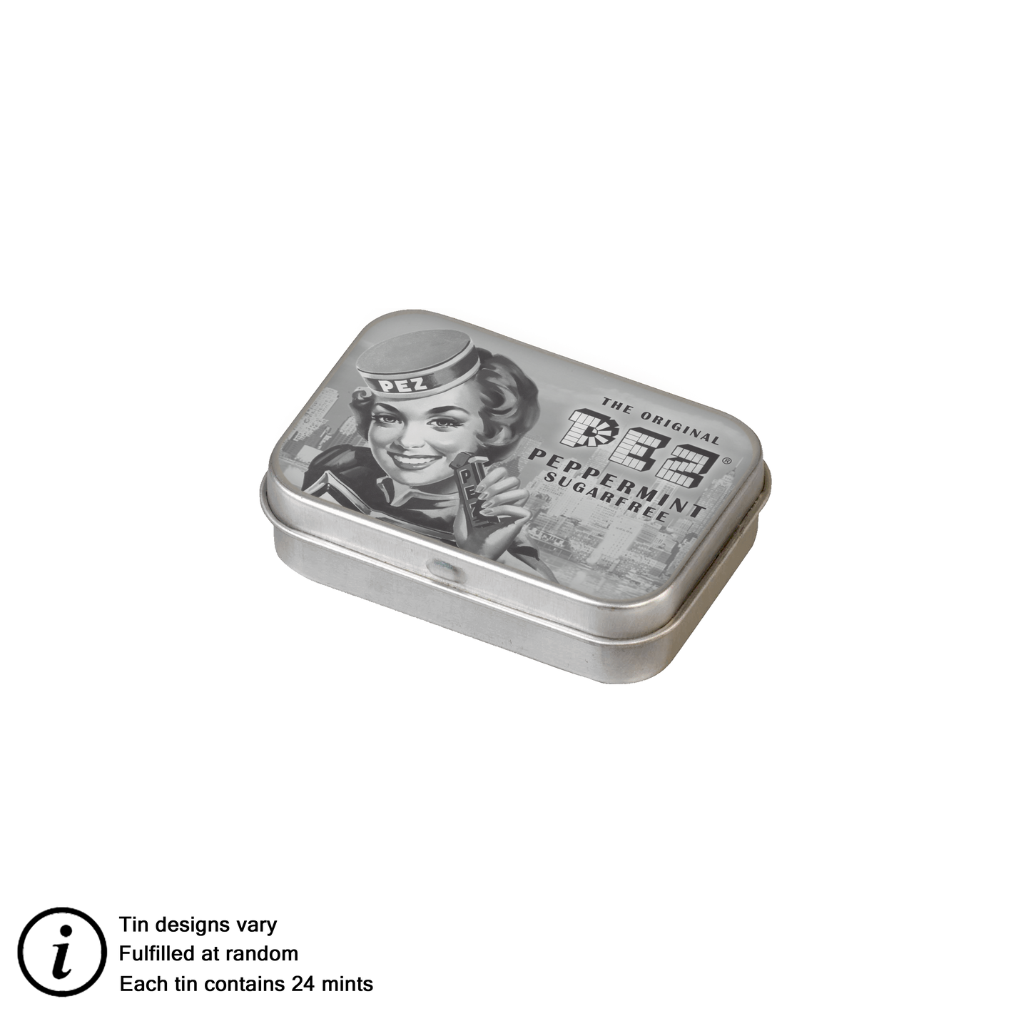 Peppermint Sugar-Free PEZ Candy Tin (24 mints - tin designs vary)