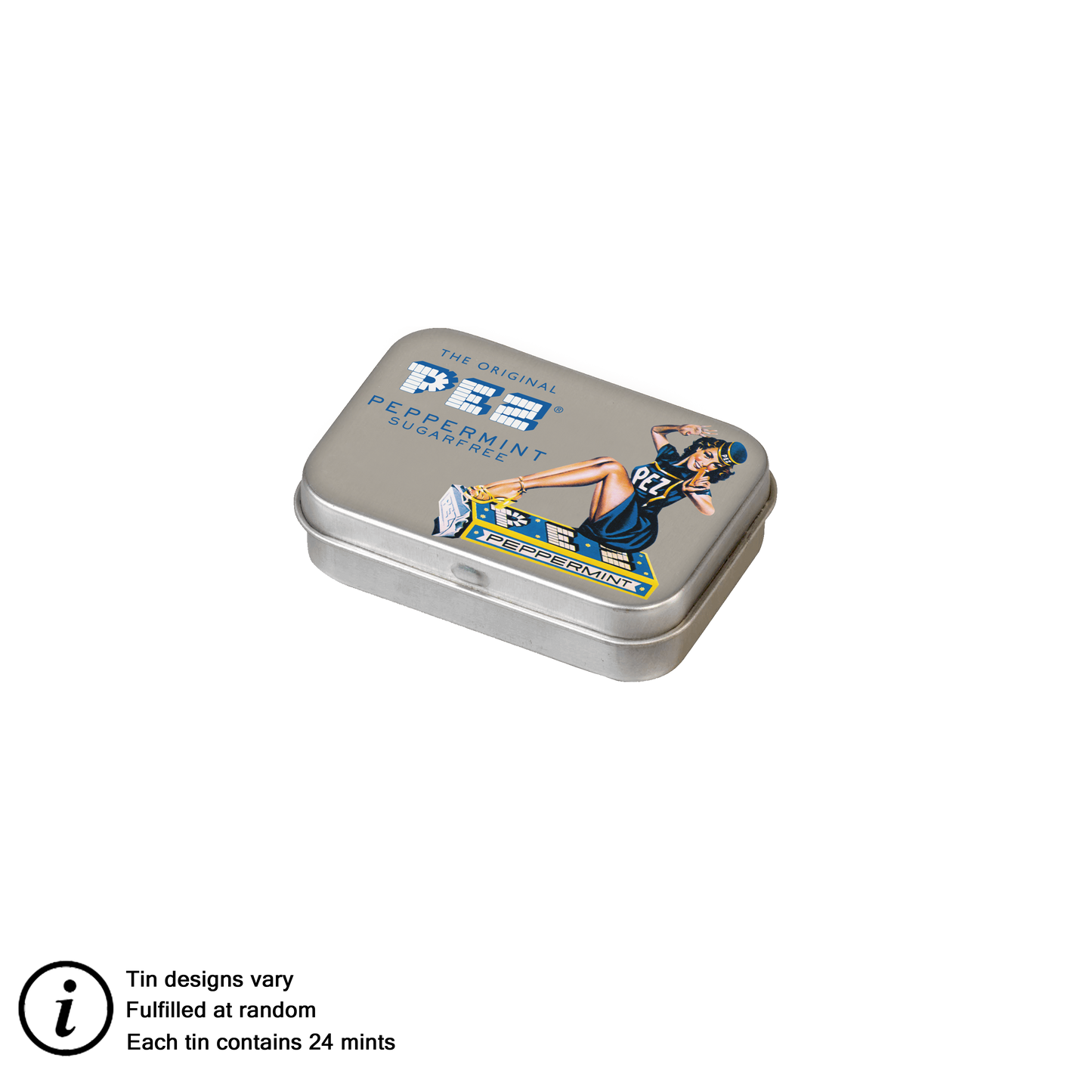 Peppermint Sugar-Free PEZ Candy Tin (24 mints - tin designs vary)