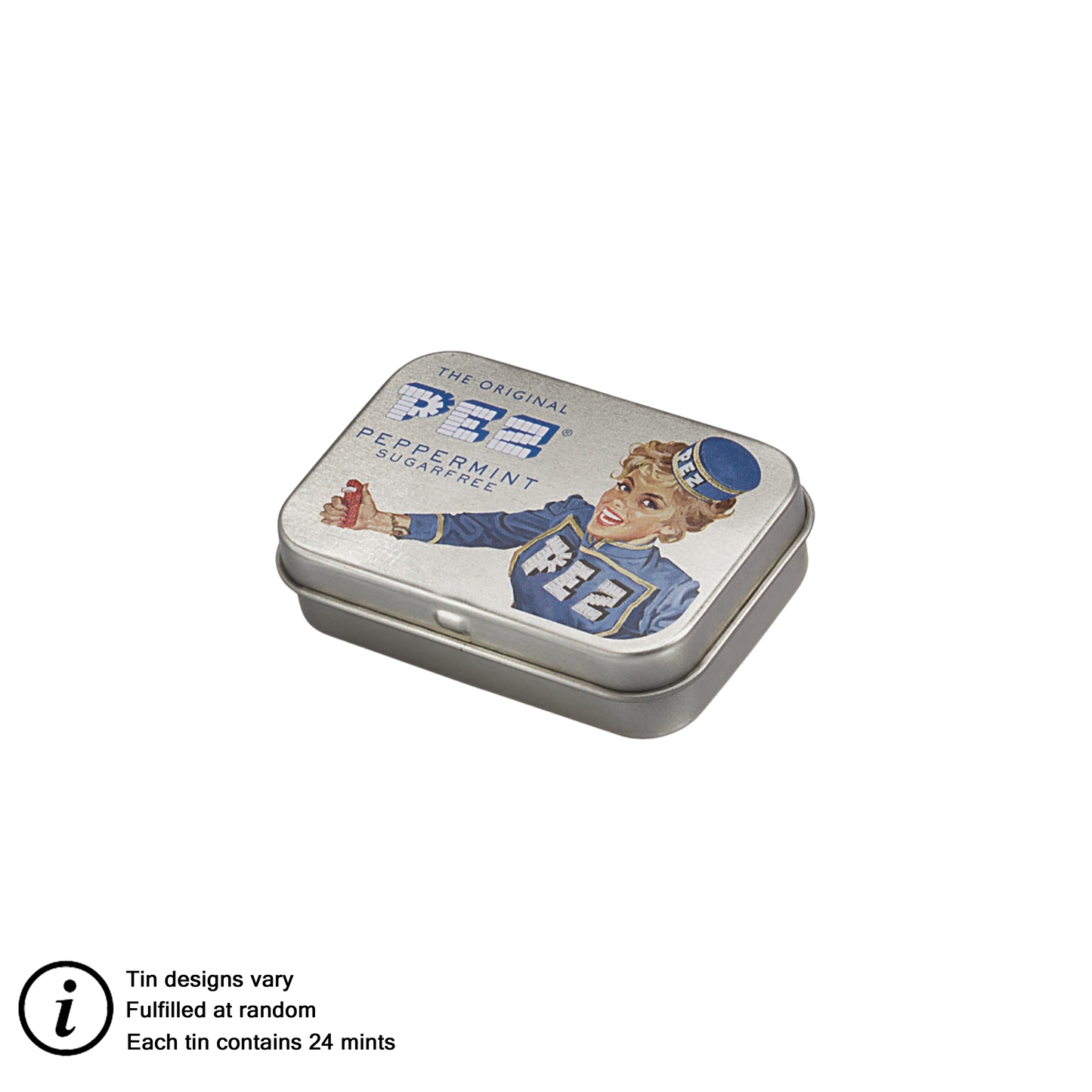 Peppermint Sugar-Free PEZ Candy Tin (24 mints - tin designs vary)