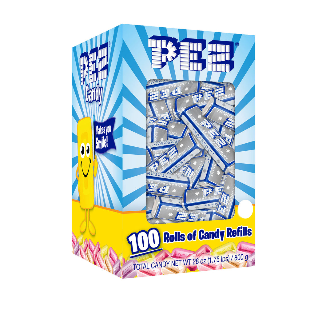 Sugar-Free Peppermint PEZ Candy Refills Bulk Box - 100 rolls