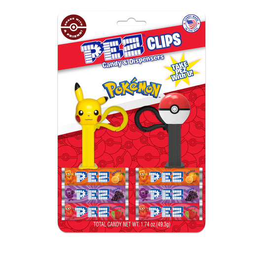 Pokémon PEZ Clips (Mini Pikachu & Mini Poké Ball)