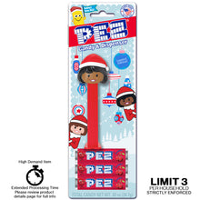 PEZ Presenter Girl Santa Hat (Dark Skin Tone/Black Hair) Limit 3 per household