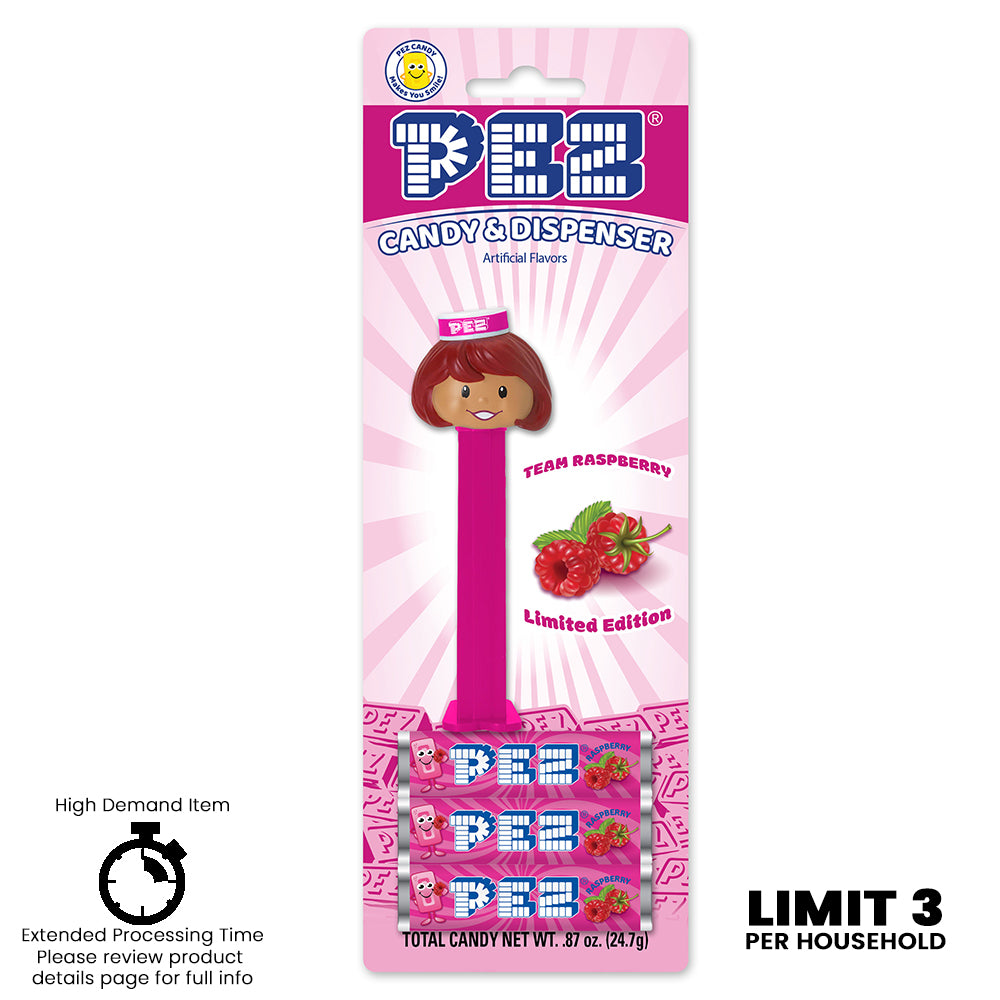 PEZ Raspberry Presenter Girl Dispenser (PEZ Exclusive - Limit 3)