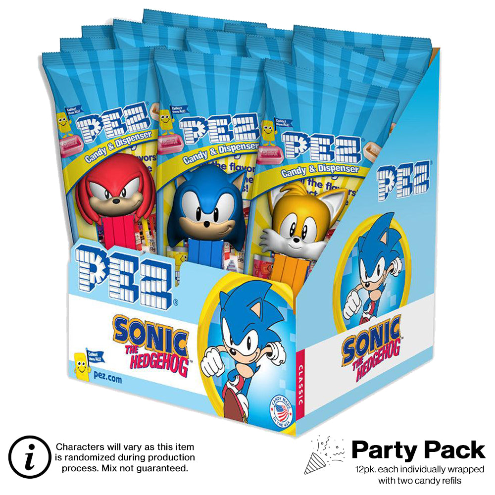 Sonic the Hedgehog PEZ Party Pack (12 pack - each Individually wrapped)