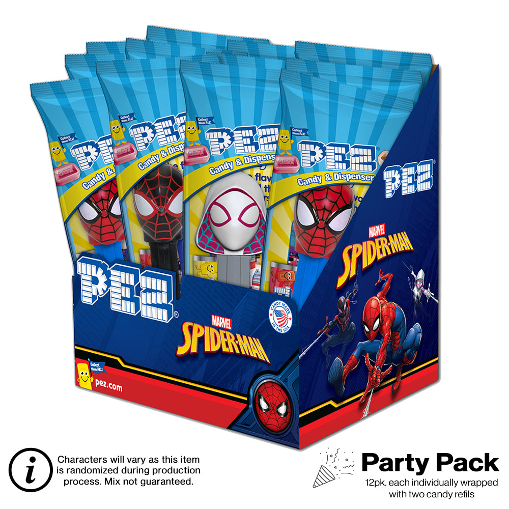 Marvel Spider-Man PEZ Party Pack (12 pack - each Individually wrapped)