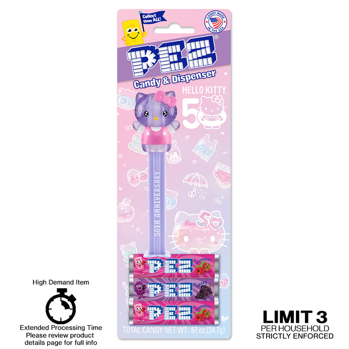 Crystal Hello Kitty 50th Anniversary (PEZ.com exclusive) Limit three per household strictly enforced