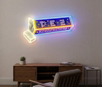 PEZ Classic Peppermint Roll Neon Sign