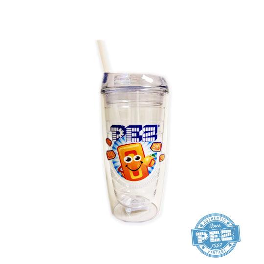 Clear Acrylic Tumbler with Straw and Lid, Double Wall Plastic
