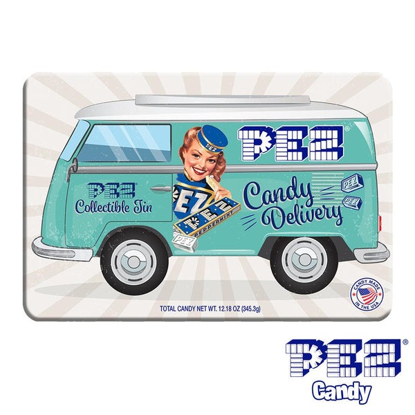 PEZ Candy Nostalgia Gift Tin (Exclusive Dispenser + Over 40 PEZ Refills)