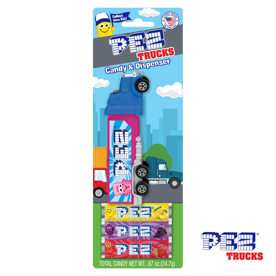 PEZ Truck Candy (Raspberry Mascot/Blue Cab)