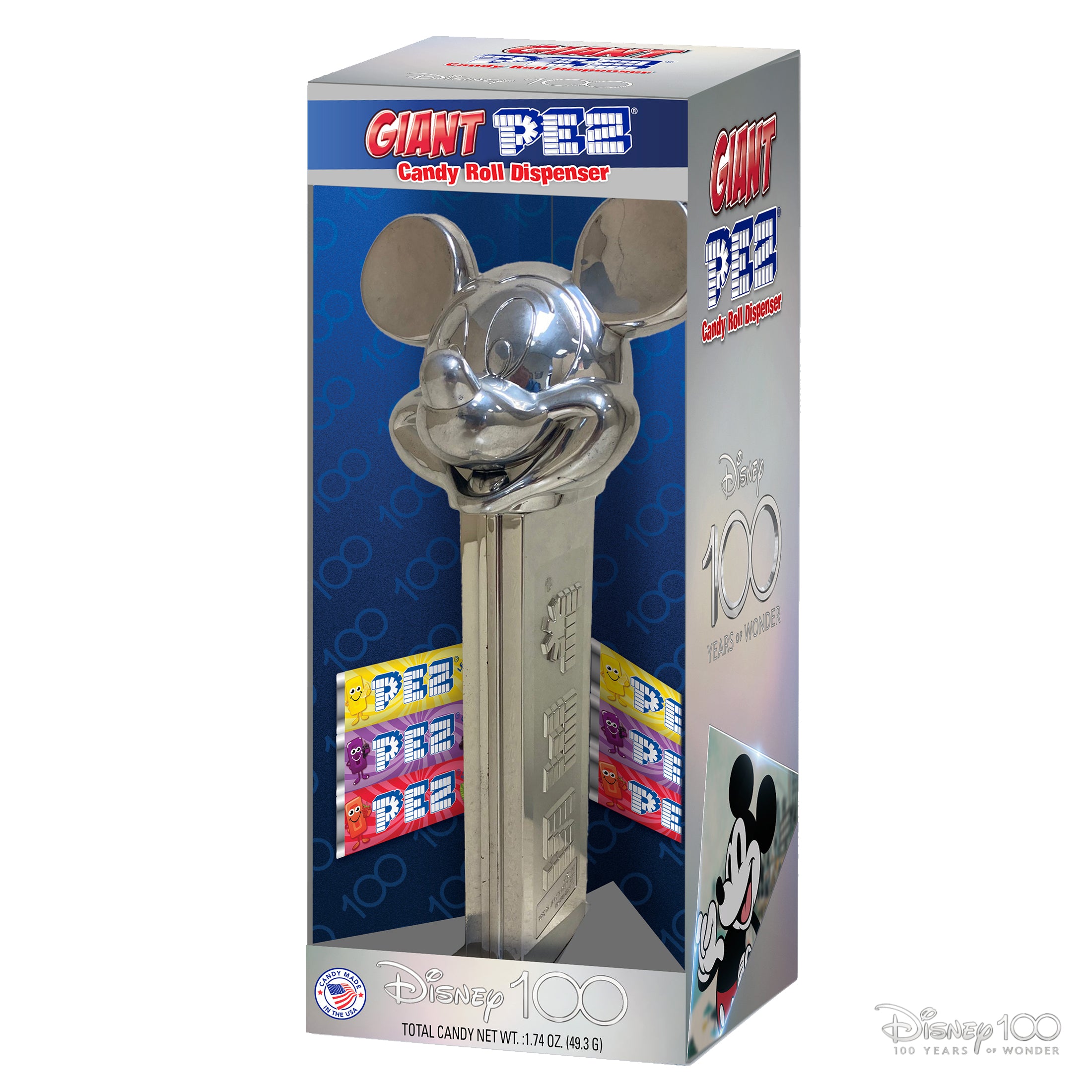 Giant Mickey Mouse Platinum D100 PEZ Candy Roll Dispenser