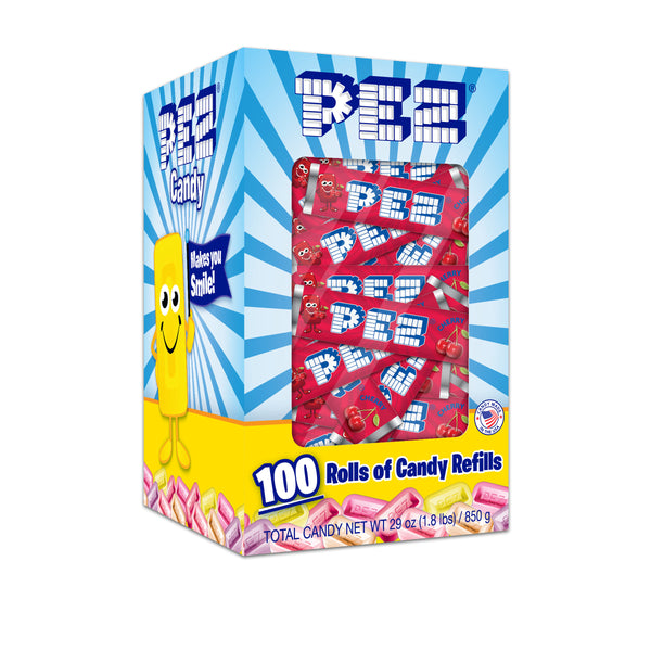 Cherry PEZ Candy Refills Bulk Box - 100 rolls