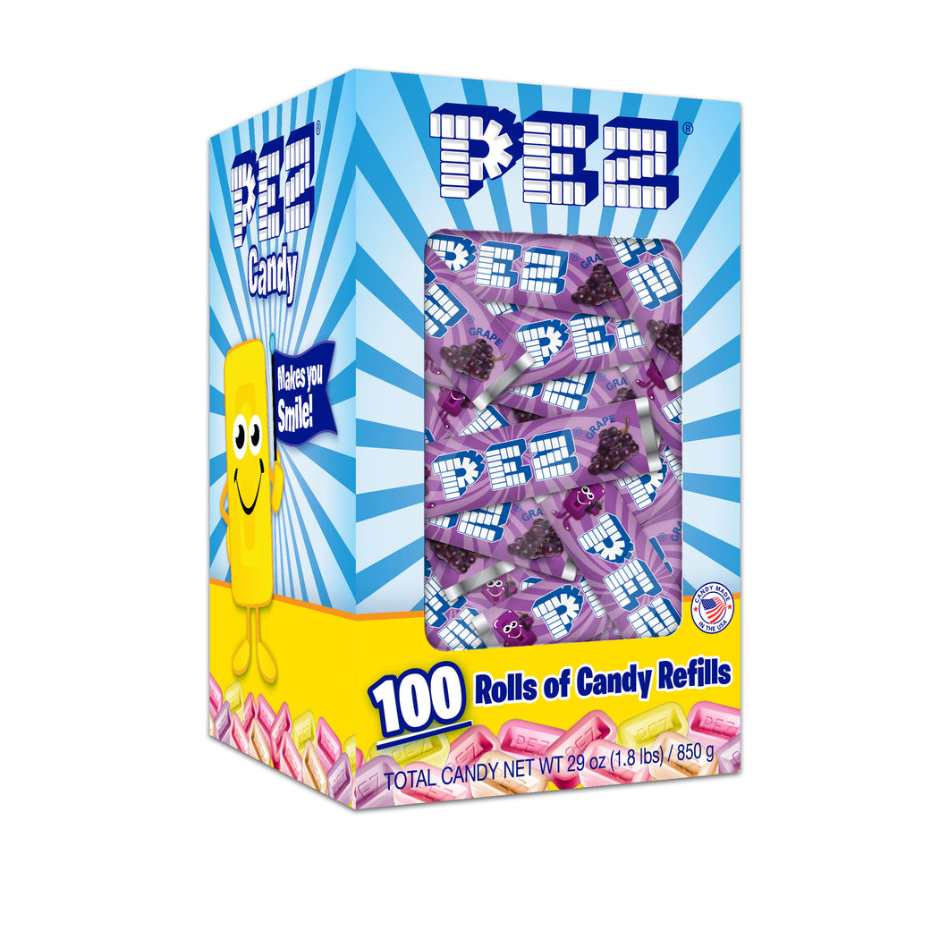 Grape PEZ Candy Refills Bulk Box - 100 rolls