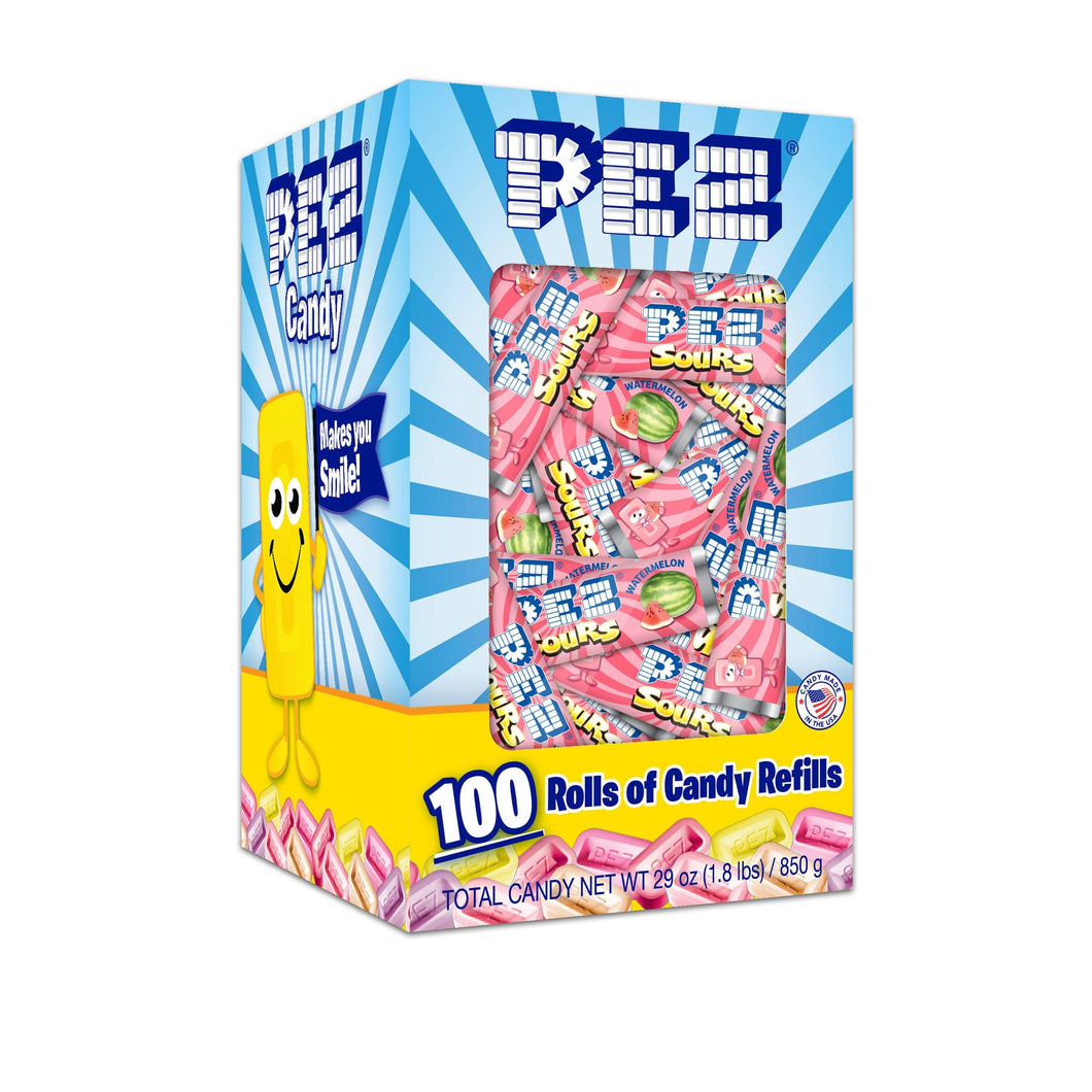 Sour Watermelon PEZ Candy Refills Bulk Box - 100 rolls - PEZ Candy