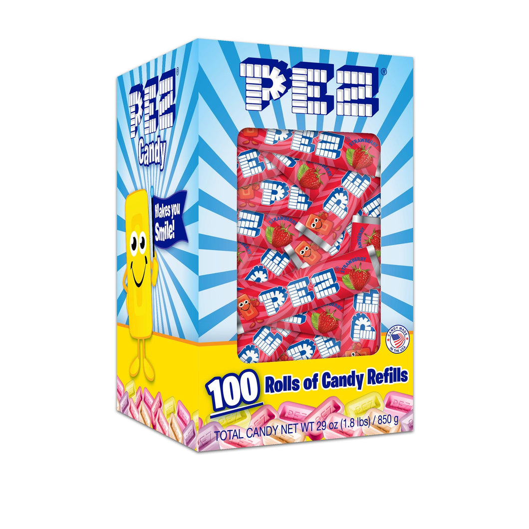 Strawberry PEZ Candy Refills Bulk Box - 100 rolls