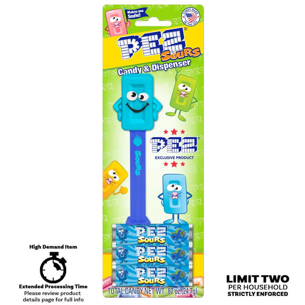 Blue Raspberry Pez Sour Blue Raspberry Mascot PEZ.com Exclusive (LIMIT 2 - strictly enfor ...