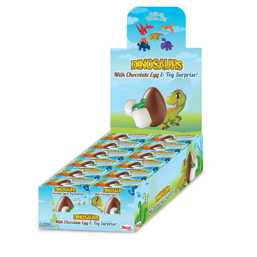 Zaini Milk Chocolate Egg & Dinosaur Surprise - 12 ct. Party Pack